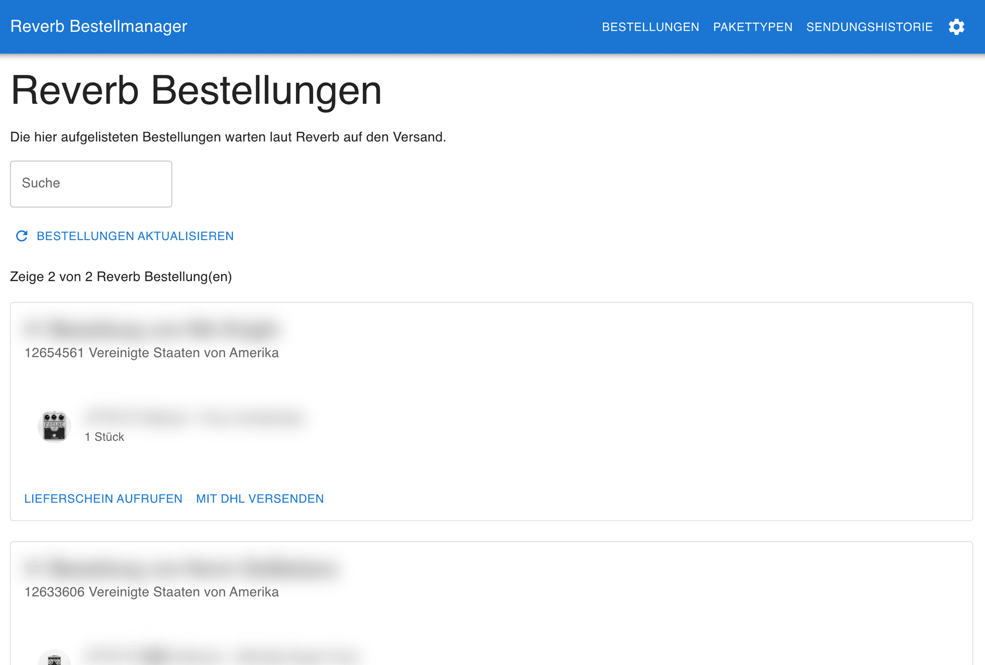 Reverb Ordermanager (Fullstack)